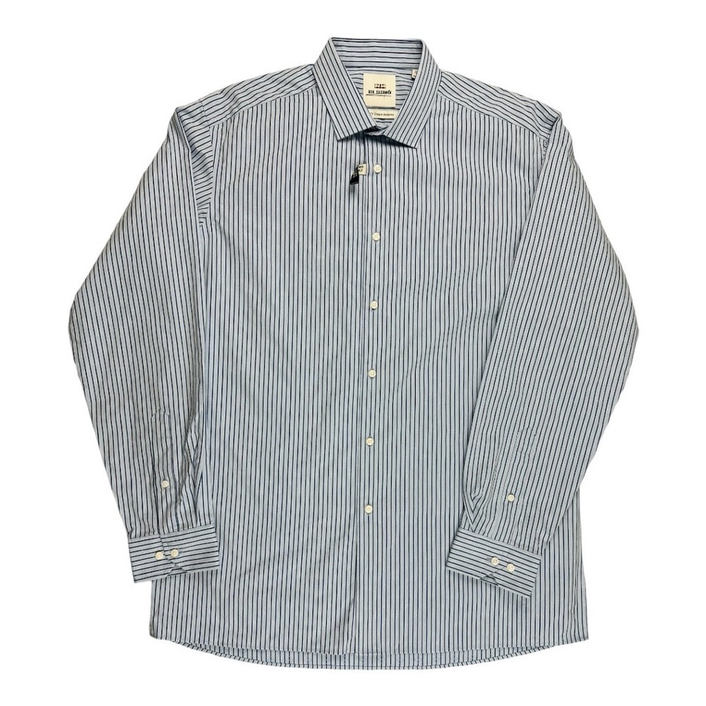 Ben Sherman Blue Striped Button Down Shirt Size L